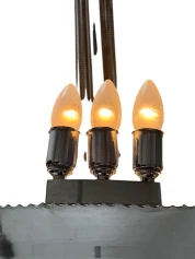 Art Deco Chandelier, Chrome & Glass, Dutch Design, 1930s